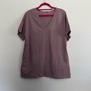 NEW Oversized Shirt and Biker Shorts Two Piece Set in Mauve Pink Small